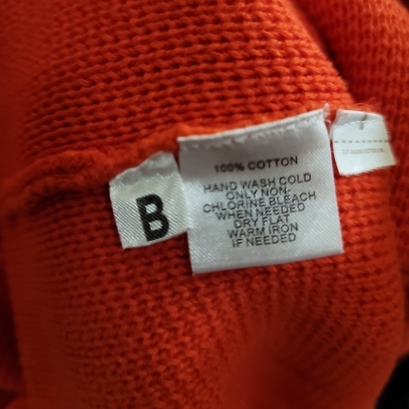 Loft Orange Patch Pockets Zip Front Cardigan XL Cotton - Picture 4 of 4